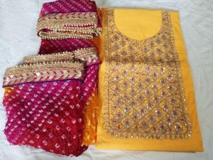 Gota Patti Dress Material