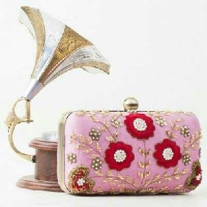 Flower Design Clutch Bag