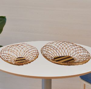 home restaurant decor cane decorative hamper fruit basket