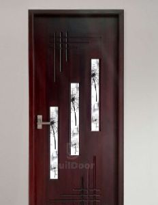 Fiber door for bathroom