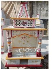 Hindu white marble temple designed for home decor