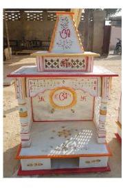 Indian White Marble Temple for Home Decor