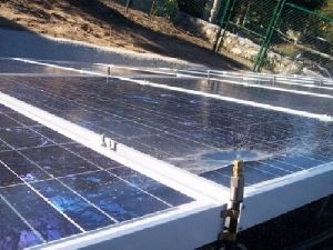 Solar panel cleaning sprinkler