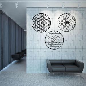 Torus, Sri Yantra, Flower of Life metal Wall Art