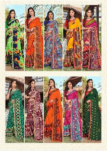 Ishita House Printed Saree Pack of 10