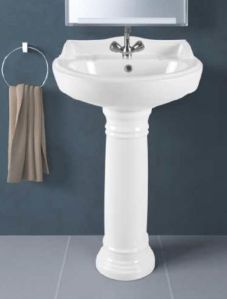 Ceramic Star Gold Pedestal Wash Basin