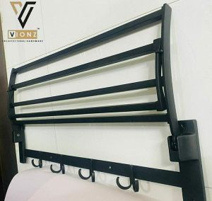 SQUARE FOLDING RACK BLACK