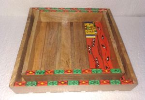 Wooden Walnut Polished Handcrafted Serving Tray