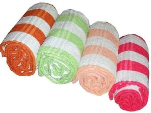 striped bath towel