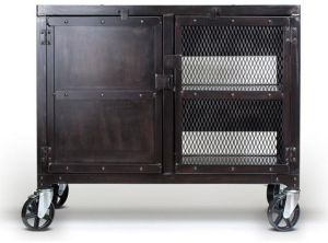 Industrial Steel Bar Cart