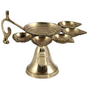 Brass Panchmukhi Diya