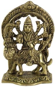 Brass Sherawali Mata Statue