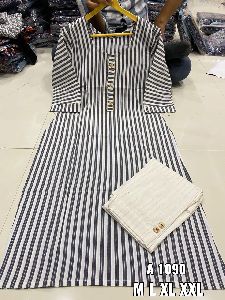 Striped Kurti Pant Set