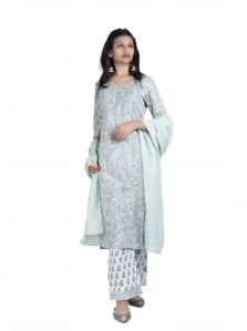 Ladies Printed Kurta Palazzo with Dupatta