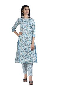 Ladies Printed Kurta Pant Set