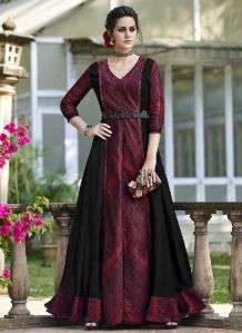 Tussar Silk Designer Gown