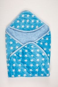 Star Sherpa Baby Hooded Blanket