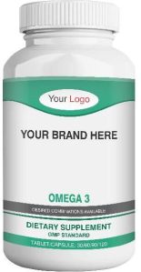 Omega 3 Capsule White Bottle