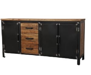 Wooden 3 Drawer 3 Door Sideboard