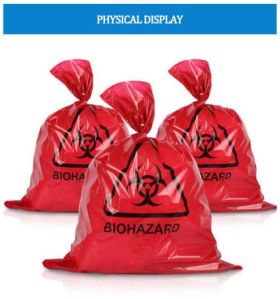 Red garbage bag