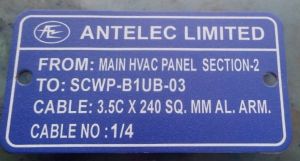 Blue Aluminium Name Plate