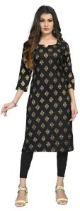 Rayon Dual Tone Work Embroidery Kurti