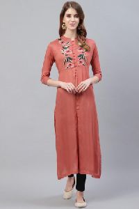 Straight Embroidered Kurti