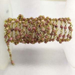 Rhodonite Rosary Chain