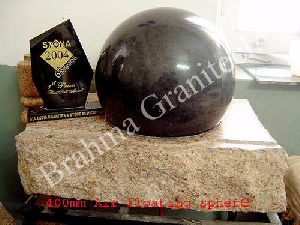 Granite World Map Ball Fountain