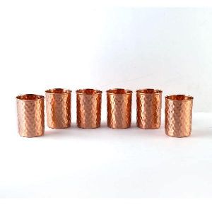 Hammered Copper Glass