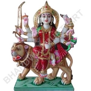 Marble Sherawali Mata Statue