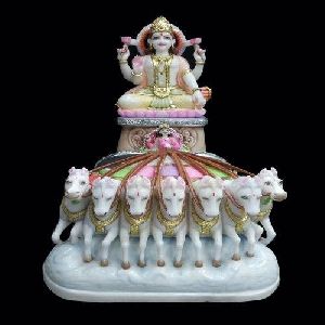 Marble Surya Dev Statue