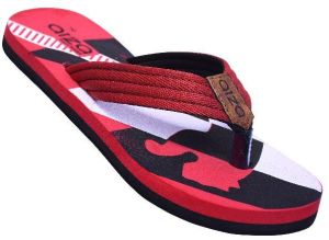 Red Mens flip flop slippers