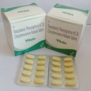 Pcm 500 mg + Phenylephrine Hydrochloride 10 mg + Chlorpheniramine Maleate 2 mg Tablets