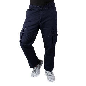 567 Navy Blue Men Cargo Jeans