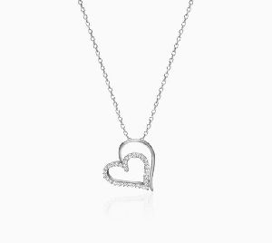 925 Sterling Silver Heart Necklace