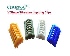 Titanium Ligating Clips V Shape GRENA Liga V