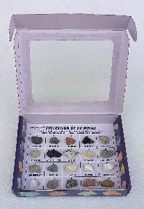 collection of 20 rocks minerals rocksmins colour box RO20WM