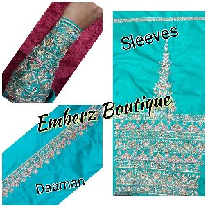 Sky Blue Zardozi Unstitched Suit