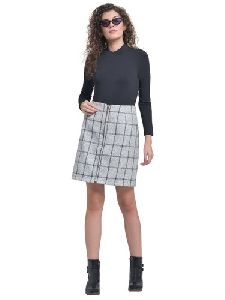 Zipper Woolen Skirt