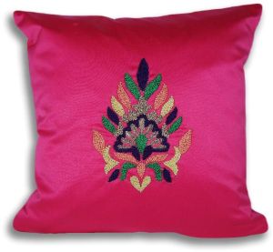 Hand Embroidered 16x16 Cushion Cover