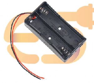 18650 3.7V 2 battery holder hard plastic case with wire 1 (3.7V x 2 battery = 7.4Volt)