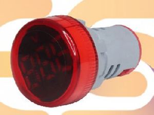 220V 20mA AC and DC flush panel mount Digital voltmeter LED Indicator light Red color