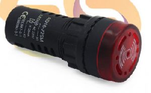 220V 20mA AC flush panel mount LED Indicator light Alarm with buzzer Red color