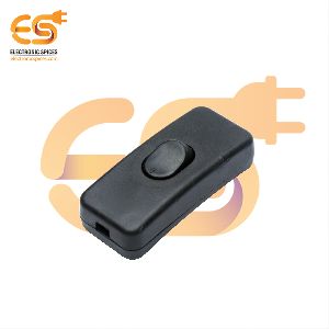 Black SPST Halfway Rocker button Inline switch for table lamp