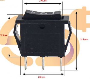 KCD3 15A 250V AC black color 3 pin SPCO heavy duty plastic rocker switch