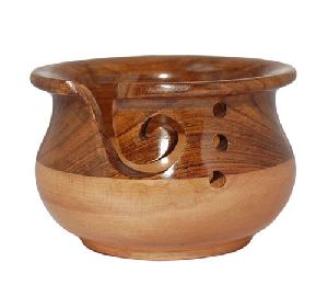 Sheesham Wood Yarn Bowl