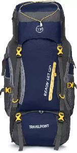 Travel Point 70 L Grey and Blue Outdoor Rucksack Bag