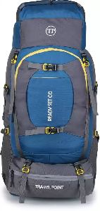 Travel Point 85 L Blue and Grey Rucksack Bag