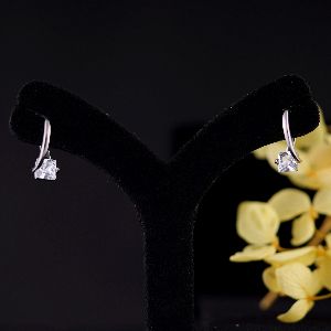 Elegant Princess Solitaire Stud Diamond Earring